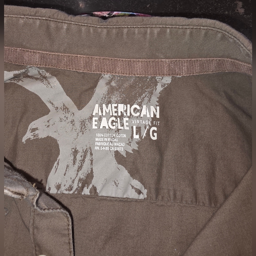 American Eagle Outfitters Brown Casual Button-Down Shirt - Picture 5 of 8
